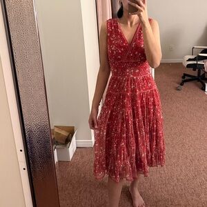 Max studio red floral dress
